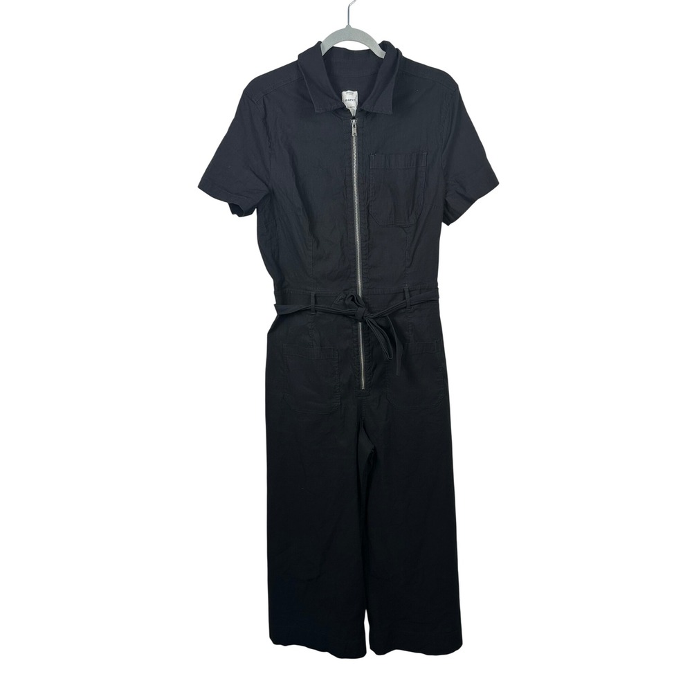 Maeve The Colette Jumpsuit Women 16 Black Excellent Utility Wide Leg Tie Waist